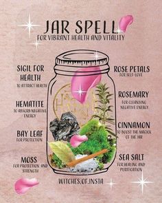 Intuition Spell Jar Recipe, Spiritual Spell Jar, Good Health Spell Jar For Someone Else, Health Jar Spell, Beltane Spell Jar, Ostara Spell Jar, Birthday Spell Jar, Good Health Spell Jar