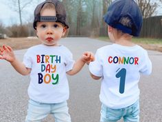 Make your child's birthday extra special with this custom 'Birthday Boy' shirt! Featuring a bold 'Birthday Boy' text on the front, and personalized with their name and age on the back, this shirt is the perfect way to celebrate their big day. Available in various sizes, it's great for photoshoots, parties, and making the birthday boy feel unique. A perfect gift idea for kids' birthday celebrations or a fun surprise for their special day! Handmade 100% cotton items How to order: Please select size & style from the drop down menu, select quantity If there is personalization box available(for certain listings) Add your personalization Add to cart If you are ordering multiple shirts with different size & style Add them to the cart separately Then proceed to checkout If in rush, please select p Boy Toddler, Birthday Boy Shirts, Boy Shirt, Birthday Gifts For Boys, Boys Birthday, Boy Birthday Party, Birthday Celebrations, Gift For Birthday, Custom Birthday