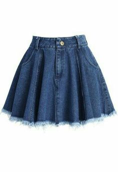 Short Denim Skirts, Blue Denim Mini Skirt, Blue Denim Skirt, Skirt Denim, Skirt Short, Short Denim, Denim Skirts, Really Cute Outfits, Blue Skirt