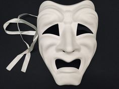 PRICES MAY VARY. Comedy and Tragedy Masquerade ball mask Secured with elastic band so it won't fall off White Comedy and Tragedy masquerade mask, perfect for painting easy coloring and making your own unique piece DIY Masquerade mask Base,DIY Halloween mask One size fit most of unisex adults and teens This unpainted Blank White Comedy and Tragedy mask is beautifully crafted from quality resin and hand painted in matte white; This sophisticated mask is stunning and it's perfect for your DIY Proje Masks Full Face, Diy Masquerade Mask, Comedy And Tragedy Masks, Diy Halloween Masks, Face Diy, Masquerade Ball Party, Diy Skulls, Tragedy Mask, Masquerade Ball Mask