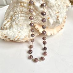 Spiritual Brown Necklace With Faceted Beads, Brown Crystal Necklace With Faceted Beads For Gift, Artisan Brown Necklaces With Faceted Beads, Artisan Brown Necklace With Faceted Beads, Brown Faceted Beads Jewelry For Healing, Necklace Stand, Grey Beads, Moonstone Necklace, Beautiful Necklace