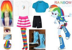 a collage of rainbow clothing and accessories including socks, t - shirt, leggings