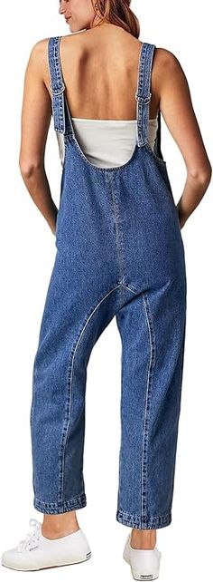 GREAIDEA High Roller Denim Jumpsuits for Women Casual Sleeveless Loose Baggy Overalls Jeans Pants Jumpers with Pockets Baggy Overalls, Baggy Jumpsuit, Denim Jumpsuits, Jeans Overall, High Roller, Effortlessly Chic Outfits, Denim Romper, Pullover Shirt, Jeans Jumpsuit