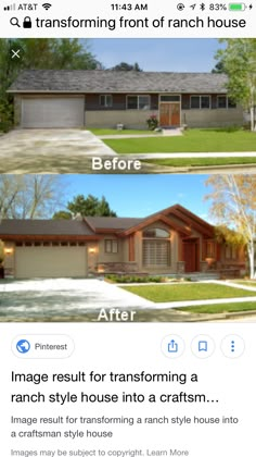 the before and after pictures of a house