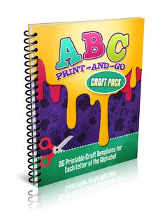 the abc print and go craft book is open to show it's front cover