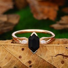 Engagement Ring Metal Type: 925 Sterling Silver, Soild 10k Gold, Solid 14k Gold, Solid 18k Gold Center Stone: Natural Black Onyx Center Carat Weight: Long Hexagon Cut 1.1CT (5*9mm) Side Stone:  Moissanite Side Carat Weight: 0.09ctw Band Width: 1.35mm SKU: YFXR0497-black onyx Accessories: *Shipped with beautiful ring box; *Directly price from Manufacturer, 1/3 the price from Jewelry Store; - Ethically Sourced Black Onyx Ring Gold, Vintage Onyx Ring, Black Onyx Engagement Ring, Black Onyx Jewelry, Onyx Engagement Ring, Moissanite Ring Set, Red Garnet Ring, Rutilated Quartz Ring, Cushion Cut Ring