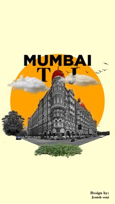 an advertisement for the mumbai t - shirt, designed by joshua souvit