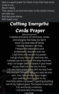 Reclaim Energy Spell, Energetic Cords, Eckart Tolle, Soul Cleansing, Good Luck Spells