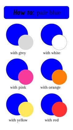 the color scheme for different shades of blue