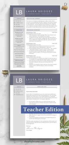 The Art of Resume Template Design | Purple Teacher Resume Template Design and Cover Letter Simple Cv Template, Free Cover Letter, Writing Guide