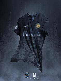 the shirt is designed to look like it has been worn by inter city soccer team