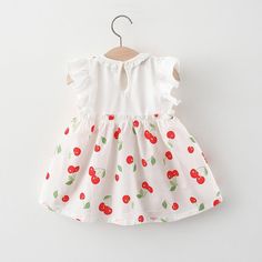 Product Title:Grow Girl Sleeveless Cherry Pattern DressKeyword Tag:crochet baby overalls,kids,Dress* Fabric:Cotton,Polyester* Suitable For Season:Summer* Thickness:Regular* Wash Label:On the inside Sweet Style Sleeveless Summer Dresses, Sweet Sleeveless Summer Dresses, Summer Sleeveless Playtime Dresses, Playful White Sleeveless Summer Dress, Summer Sleeveless Dresses For Playtime, Red Ruffled Sleeveless Beach Dress, Red Sleeveless Beach Dress With Ruffles, Cute Sleeveless Dress For Playtime, Playful Cotton Sleeveless Summer Dress