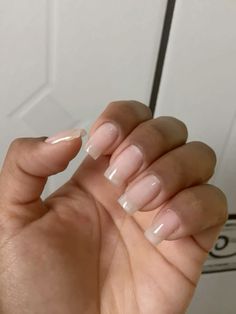 Natural No Chip Nail Color, Natural Nail Designs No Acrylics, Extra Small Nails, Natural Overlay Nails, Nail Square, Natural Nails Manicure, Overlay Nails, No Chip Nails, Classy Acrylic Nails