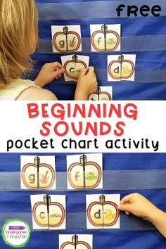 the beginning sounds pocket chart activity is perfect for toddlers to practice their letter formation