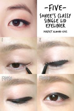 Eyeliner For Monolids, Lid Eyeliner, Classic Eyeliner, Blusher Makeup, Eyeshadow Glitter, Silver Eyeshadow