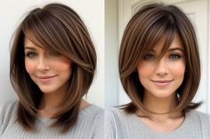 Discover stylish chin length hairstyles for fine hair women. From bob cuts to bangs, find expert tips for volumizing and styling. Perfect for thin hair! Chin Length Hairstyles, Hair Cut Guide, Fine Hair Styles For Women, Hairstyles For Fine Hair, Haircuts For Medium Length Hair, Fine Straight Hair, Bob Cuts, Layered Haircuts For Medium Hair, Chin Length