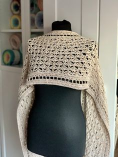 Elegant handmade Shawl Anasio by Voochkove has a 190x30 cm. It is made of merino/acrylic yarn (50/50) + gold thread with nodules. The shawl has a beautiful openwork pattern with subdued colors, it can be a great addition to a winter coat, as well as to an elegant dress. Elegant Shawl, Crochet Shawls, Gold Thread, Gold Threads, Crochet Shawl, Shawls And Wraps, Elegant Dress, 50 50, Beautiful Patterns