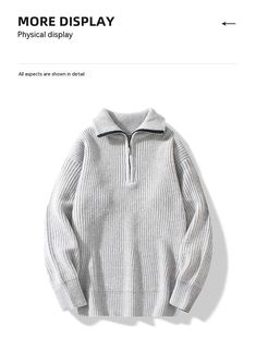 Product information: Color: light gray, dark gray, black, khaki Suitable for people: Teenagers Size: M,L,XL,XXL,XXXL Version: Loose Style: pullover Thickness: thickening Fabric name: Chemical Fiber blending Applicable scenarios: Leisure Applicable people: Teenagers Main fabric composition: Polyester Fiber (polyester) Applicable Gender: Male Size: ﾠ Note: ﾠ 1. Asian sizes are 1 to 2 sizes smaller than European and American people. Choose the larger size if your size between two sizes. Please allo Semi Formal Outfit, Brimless Hat, Half Cardigan, Cardigan Design, Distressed Jacket, All Black Looks, Loose Style, Calvin Klein Dress, Loose Sweater