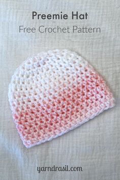 a crocheted hat is shown with the text, free crochet pattern