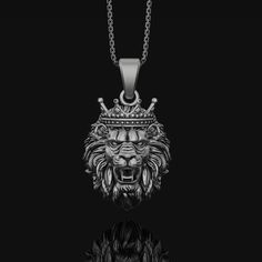 Mens Silver Lion King Necklace Jewelry Christmas Gift For Him Birthday Animal Head Accessory Leo Gifts Angry Lion Accessory Harness the strength and majesty of the wild with this intricately crafted Lion King necklace. With a depiction of an Angry Lion, this piece brings forth the spirit of the ruler of the animal kingdom. As a critical component of Animal Jewelry, the Lion Pendant is a testament to the wearer's power and courage. Designed to complement masculine elegance, the Men's Lion Necklac Leo Gifts, Honeymoon Villa, Angry Lion, King Necklace, Masculine Elegance, Jewel Design, Thoughtful Gifts For Him, Gift For Him Birthday, Lion Necklace