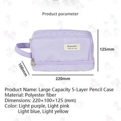 Organize your writing supplies with our Large 3 Compartment Kawaii Pencil Case. This pencil pouch features 3 spacious compartments to keep your pens, pencils, and markers neatly in place. With its cute and functional design, it's perfect for students, artists, and professionals alike. Stay organized and stylish with our pencil case. Purple Portable Pencil Case For Daily Use, Portable Purple Pencil Case For Daily Use, Purple Rectangular Pencil Case For Students, Purple Rectangular Cosmetic Bag For School, Trendy Purple Pencil Case For School, Portable Purple Pencil Case For Everyday Use, Trendy Purple Pencil Case For Daily Use, Purple Pencil Case With Pen Holders For School, Purple Zipper Pouch Pencil Case For School