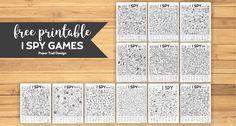 the free printable ispy games for kids to play on their own phone or tablet