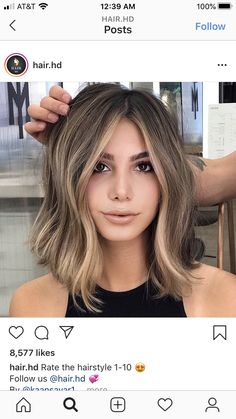 Medium Length Haircut, Brown Hair Balayage, Hair Affair, Short Hair Balayage, Short Hair Color, Ombre Hair Color, Short Hairstyle, Hair Inspiration Color, Light Hair