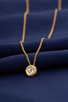 Diamond Solitaire Necklace, Dainty 10k 14k 18k Gold Necklace for Women, Tiny Gold Diamond Bezel Necklace, Delicate Bridesmaid Gift for Her  FEATURES• Solid Gold (real gold, not gold plated or gold filled material)• Gold Karat: 10K (417) - 14K (585) - 18K (750) (optional)• Pendant Height: 0.26 Inches (0.66 cm)• Pendant Width: 0.26 Inches (0.66 cm)• Available Gold Color: Yellow gold, rose gold and white gold (optional)• Diamond weight: 0.25 ct• Diamond color: G-H Color• Diamond clarity: SIWholesal 14k Gold Solitaire Necklace With Clavicle Chain For Anniversary, Gold Necklace With Bezel Setting In Round Cut, Gold Solitaire Pendant Necklace With Bezel Setting, Yellow Gold Plated Solitaire Necklace Gift, Gold Solitaire Necklace With Bezel Setting, Yellow Gold Solitaire Necklace With Adjustable Chain As Gift, Gold Solitaire Necklace As Gift, Yellow Gold-plated Solitaire Necklace Gift, Gold Solitaire Necklace Gift