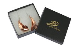 Top Fold Formed Copper Leaf Earrings Showcased on #Etsy #Sale #Copper https://www.etsy.com/listing/220096795 Ten Year Anniversary Gift, Leaf Earrings Silver, Ten Year Anniversary, 10 Year Anniversary Gift, 10th Anniversary Gifts, 7th Anniversary Gifts, Aluminum Jewelry, Copper Jewelry Handmade, Copper Leaf