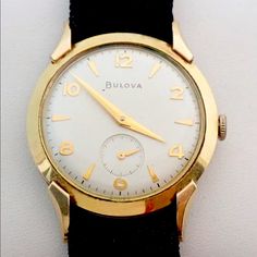 Vintage Mens Bulova Wristwatch. The Case Measures 41mm Long, 33mm Wide. The Watch Is In Good Condition And Runs, But Is Not Guaranteed To Keep Perfect Time . It Is Almost 50 Years Old . Gold Filled With A Stainless Steel Back . Classic Chronograph Watch With Date Display For Anniversary, Classic Round Jewelry And Watches With Date Display, Classic Watches With Date Display For Anniversary, Classic Gold Chronograph Watch With Date Display, Classic White Jewelry And Watch With Round Dial, Classic Watches With Date Display And Round Dial, Classic Jewelry And Watches With Date Display, Classic Round Watch With Date Display, Classic Chronograph Jewelry And Watches With Round Dial