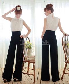 Pants Suit, Pantalon Large, Jumpsuit, My Style, Pants, Trousers