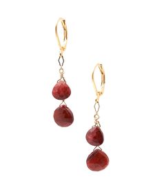 Natural Ruby Hearts Goldfill Earrings Length: 1.5 inches Stone: Natural Ruby Material: Goldfill, Hypoallergenic, Tarnish Free Pretty matched Ruby hearts dangling from gold fill diamond shape links, very light, simple, and elegant. The cherry pink rubies are just beautiful! Ruby is a July Birthstone and protects the wearer against evil. it represents love and passion. Made with love and care by Miki. Hypoallergenic Drop Earrings For Valentine's Day, Adjustable Drop Earrings For Valentine's Day, Valentine's Day Jewelry With Matching Adjustable Earrings, Valentine's Day Round Earrings With Ear Wire, Valentine's Day Teardrop Jewelry Set With Matching Earrings, Round Valentine's Day Earrings With Ear Wire, Adjustable Ear Wire Jewelry For Valentine's Day, Hallmarked Ruby Drop Earrings, Ruby Gold Earrings