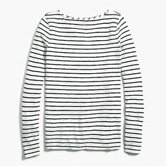 Factory: Striped Artist Tee For Women September Fashion, Artist Tees, Tees For Women, Knit Tees, Knitting Women, Basic Tops, J Crew Factory, Striped Tee, Long Sleeve Knit