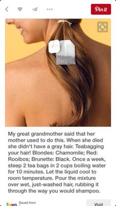 Get Rid Of Grey Hair, Hair Tea, Beauty Remedies, Hair Remedies, Health And Beauty Tips, Grey Hair, Hair Health, Belleza Natural, العناية بالشعر