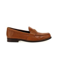 Tory Burch Camel Leather Loafers | italist Timeless Leather Almond Toe Moccasins, Brown Pointed Toe Loafers With Leather Lining, Leather Moccasins For Fall Galas, Timeless Leather Loafers For Fall, Calf Leather Moccasins With Brogue Detailing And Almond Toe, Classic Flat Heel Leather Moccasins, Classic Pointed Toe Moccasins With Branded Insole, Classic Leather Moccasins With Flat Heel, Office Moccasins With Leather Footbed And Calf Leather