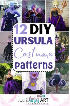 Ursula Costume Disney Ursula Costume Diy, Ursula Halloween Costume Diy, Ursula Womens Costume, Easy Diy Ursula Costume, Plus Size Ursula Costume, Ursula Bounding Inspired Outfits, Ursula Make Up Halloween, Diy Ursula Costume Kids, How To Make An Ursula Costume