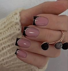 Our beautiful press on nails are : ❤️made with high quality materials,  😍easy to apply  ❤️long lasting and can be used many times Nail Shapes Square, Nagellack Trends, Manicure Nail Designs, Black Acrylic Nails, February Nails, French Manicure Nails, Her Nails, Black French, Nails Only