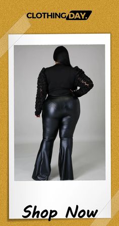 Plus Size High Waist Leather Trousers Casual Leather Bottoms For Party, Leather Pants For Fall Party, Leather Bottoms For Fall Party, Leather Bottoms For Party In Fall, Spring Leather Pants For Party, Casual Leather Pants For Fall Party, Leather Trousers, High Waist, Shop Now