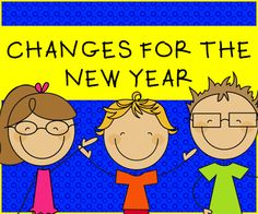 three children standing next to each other with the words changes for the new year