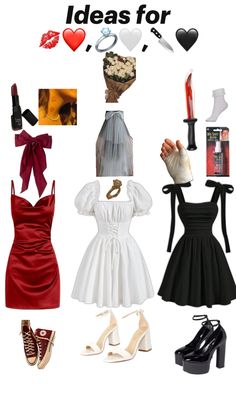 several different types of clothes and accessories are arranged in the shape of a collage