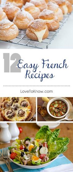 12 easy french recipes that are great for lunch or dinner, and also as an appetizer