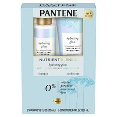 0% Sulfates, Parabens, Dyes, Mineral Oil Enhance your collection of healthy hair products with the Pantene Nutrient Blends Hydrating Glow with Baobab Essence Sulfate-free Shampoo and Conditioner Dual Pack. Enjoy the fresh botanical fragrance and the refreshing quench of the nutrient-infused sulfate-free conditioner, with a blend of pro vitamin B5, antioxidants and baobab essence. This baobab shampoo and conditioner both intensely hydrate for soft, healthy hair. Plus, both are free of sulfates, p Soft Healthy Hair, Healthy Hair Products, Silky Smooth Hair, Sulfate Free Shampoo, Moisturizing Shampoo, Sulfate Free, Color Care, Shampoo Conditioner, Healthy Glow