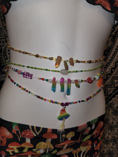 This is a PEEKABOO themed belly/waist beads handmade by me. It is 30 inches unstretched and can stretch another 4 inches. To make smaller than a 30 inch waistline please mention your size preference in comments. I also take custom orders. They are perfect for that festival coming up ;) Seed Bead Belly Chains, Beaded Waist Beads, Bohemian Tiny Beads Waist Beads For Festival, Bohemian Waist Chain With Colorful Beads For The Beach, Spiritual Beaded Waist Beads For Beach, Bohemian Waist Chain For Summer Beach, Bohemian Colorful Waist Beads For The Beach, Bohemian Waist Chain For Beach In Summer, Adjustable Waist Chain For Festivals