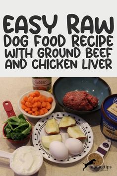 Easy Raw Dog Food Recipe with Ground Beef and Chicken Liver Homemade Raw Dog Food, Chicken Liver Recipes, Recipe With Ground Beef, Raw Dog Food, Chicken Liver