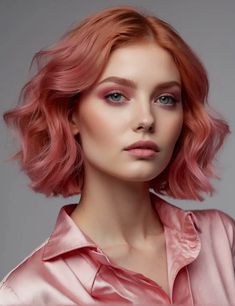 50 Best Spring 2024 Hair Color Trends For Women Pink To Orange Hair, Spring Hair Color Trends 2024, Pink And Orange Hair, Spring Hair Color Trends, Lighter Hair, Latest Hair Trends, Spring Hair Color, Medium Long Hair, Hair Color Pink