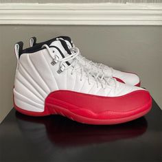 Brand: Nike Model: Air Jordan 12 Retro Cherry 2023 Style Code: Ct8013-116 Us Shoe Size: 13 Color: White Department: Men Type: Athletic Style: Sneaker Shoe Shaft Style: High Top Upper Material: Leather Features: Premium Leather Uppers, Metallic Silver Eyelets, Jumpman Branding Year Manufactured: 2023 Ideal For Athletic Activities, Casual Outings, And Streetwear Fashion. New In Box. Keywords: Nike, Air Jordan 12, Retro Cherry, 2023, Men's Sneakers, White Sneakers, High Top, Athletic Shoes, Premium Nike Jordan White Shoes For Light Sports, Nike Jordan Shoes For Light Sports In White, Nike Jordan Shoes White With Rubber Sole, Nike Jordan Shoes With Contrast Sole, Retro Cherry, Sneakers High Top, Air Jordan 12, Nike Model, Nike Models