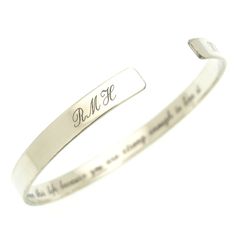 Custom Skinny Cuff Bracelet, Sterling Silver Initials Bracelet for Women, Gift for her mommy bracelet, Birthday Gift delicate cuff bracelet Elegant Adjustable Engraved Bracelets, Elegant Engraved Adjustable Bangle, Elegant Adjustable Engraved Bangle, Adjustable Sterling Silver Bangle For Anniversary, Silver Hand Stamped Cuff Bracelet As A Gift, Adjustable Engraved White Gold Bangle, Silver Cuff Bracelet Hand Stamped Gift, Engraved Bangle Bracelet For Personalized Gift, Personalized Sterling Silver Cuff Bracelet