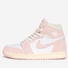 Authentic Air Jordan 1 Retro High Og Color, Washed Pink Size 8.5 Brand New In Box Washed Pink 1s, Jordan Rosa, Pink Air Jordan 1, Air Jordan Retro Low, Sneaker Ball, Jordans Retro, Pink Jordans, Blue Jordans, White Jordans