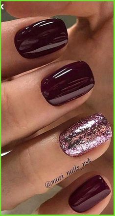 Shellac Pedicure, Top Coat Nail Polish, Makeup Nails Designs, Natural Nail Polish, Classy Nail Designs, Nail Colors Winter, Modern Nails, Burgundy Nails, Nails 2021