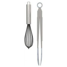 a kitchen utensil with a wire whisk attached to it